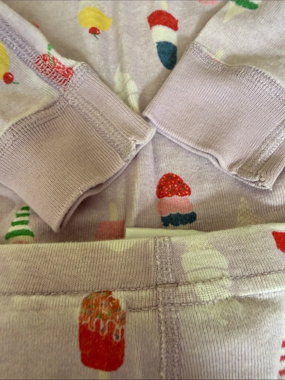 Hanna Anderson Collection Lavender Ice Cream Print Pajama Set
